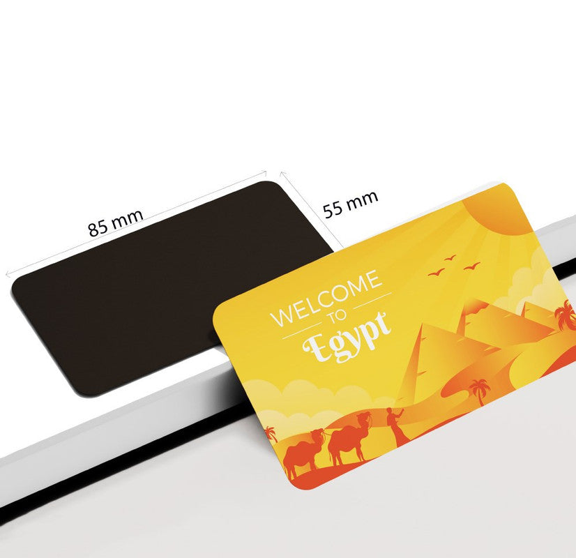 dhcrafts Rectangular Rubber Fridge Magnet / Magnetic Card Orange Egypt D3 Design Pack of 1 (8.6cm x 5.4cm)